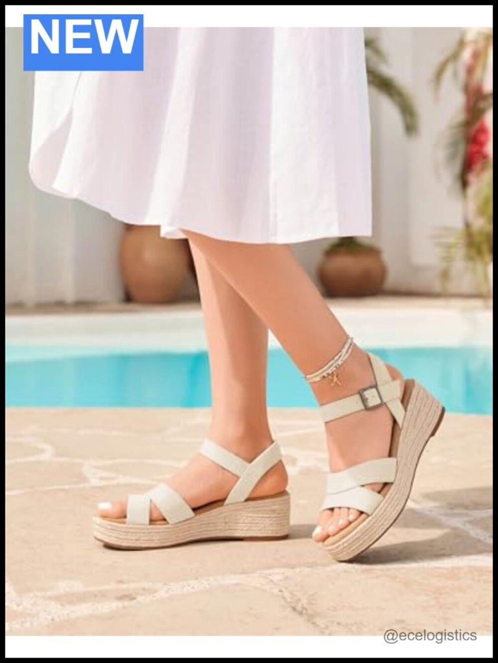 Espadrille Wedge Platform Sandals with Ankle Strap Memory Foam 2.36in Heel